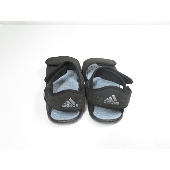 Adidas Adjustable Sport Water Sandals Boy Black Silver Size 5 - Picture 6 of 8